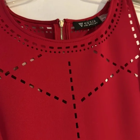 Guess Red Midi Dress - Picture 2 of 4